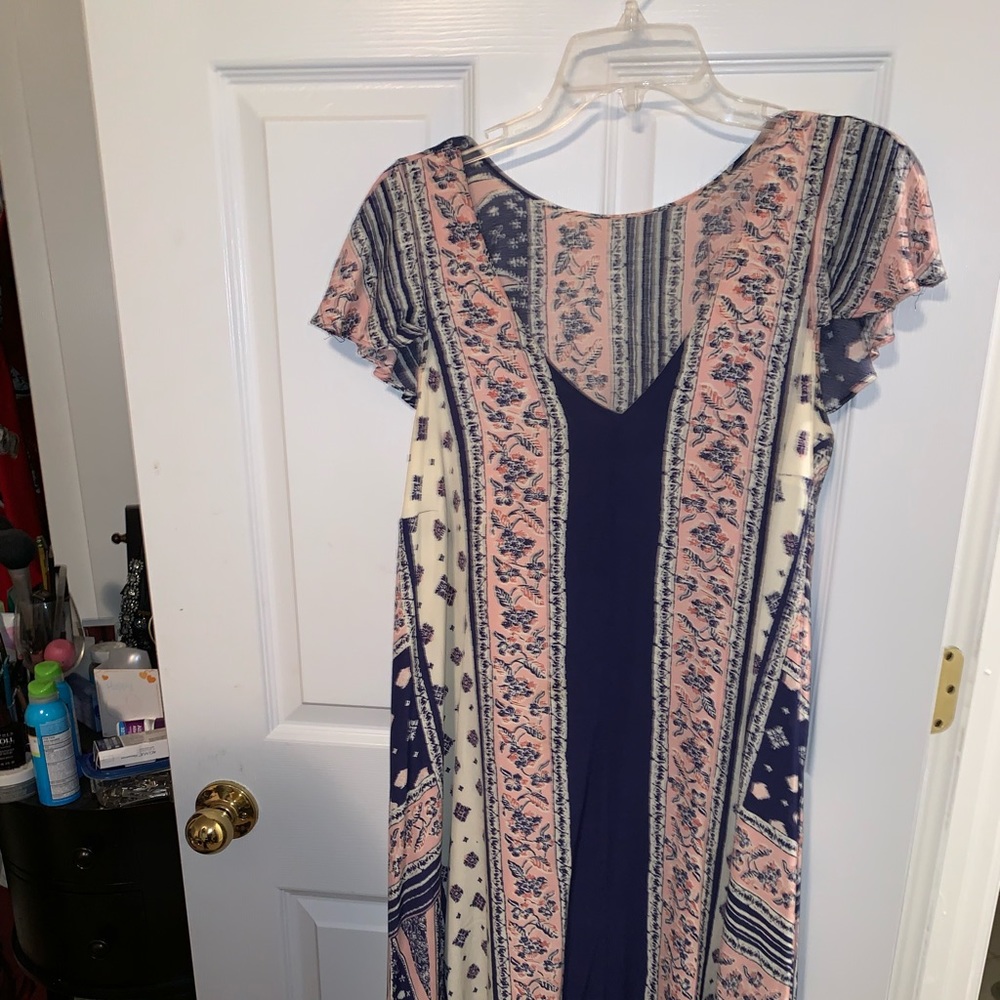 Asymmetrical anthropologie multicolor dress
